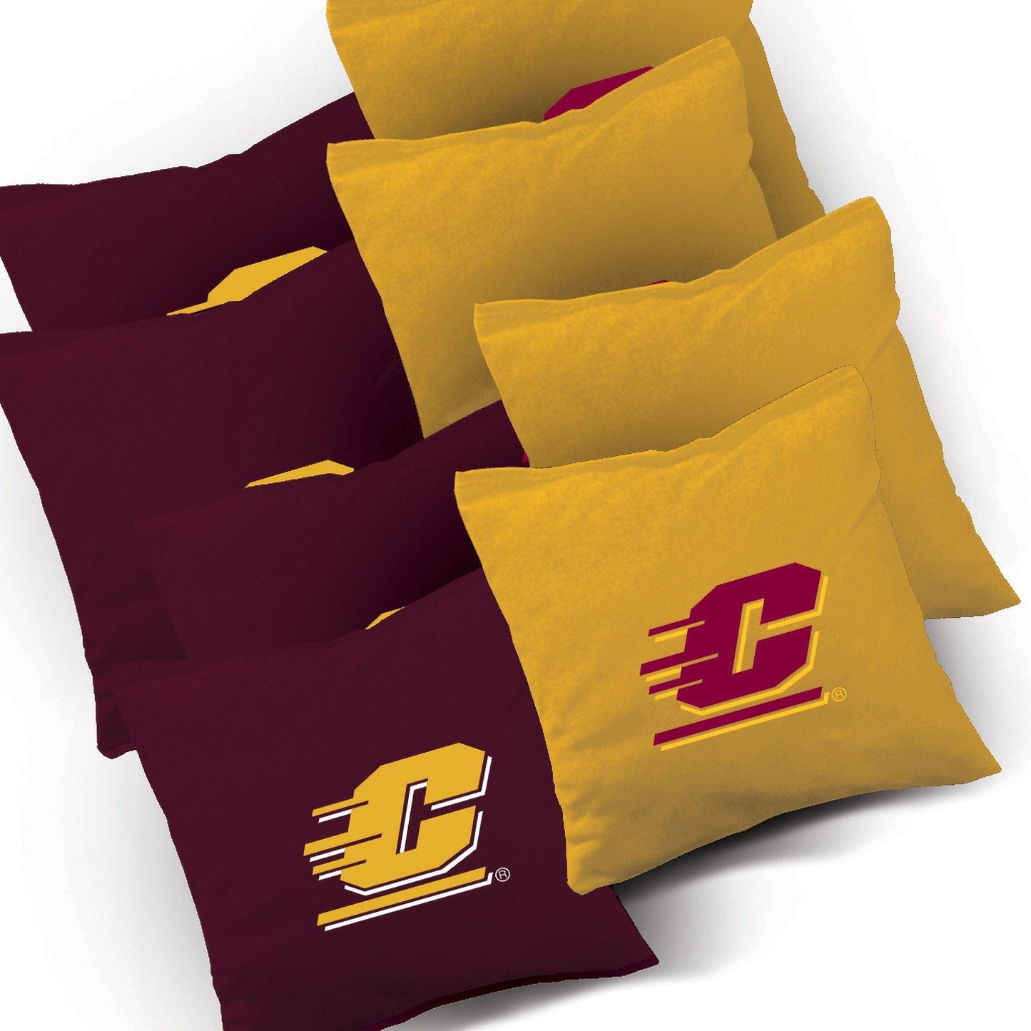 Central Michigan Stained Striped team logo bags