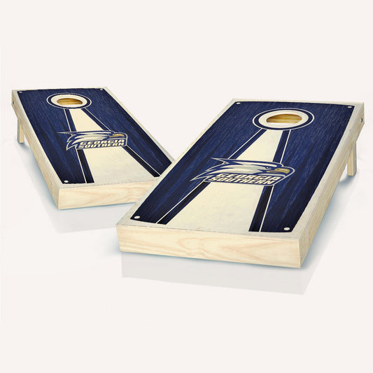 Georgia Southern Stained Pyramid Cornhole Boards