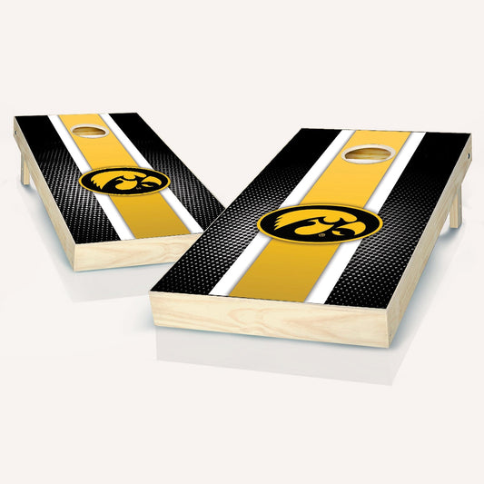 Iowa Hawkeyes Striped Cornhole Boards