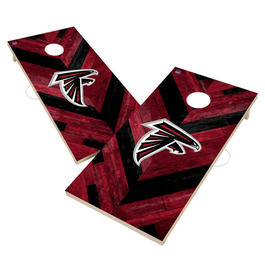 Atlanta Falcons NFL Cornhole Board Set - Herringbone Design