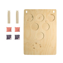 Modern Light Wood Cornhole Pong Game specs 1
