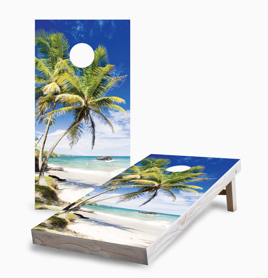 Palm Tree Beach Cornhole Boards