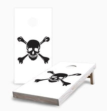 White Skull and Crossbones Cornhole Boards
