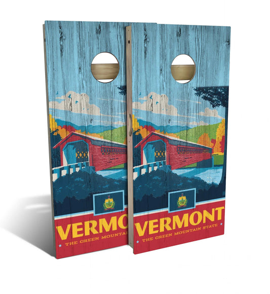 Vermont State Pride Cornhole Boards
