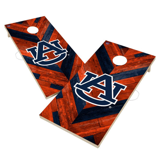 Auburn University Tigers Cornhole Board Set - Herringbone Design