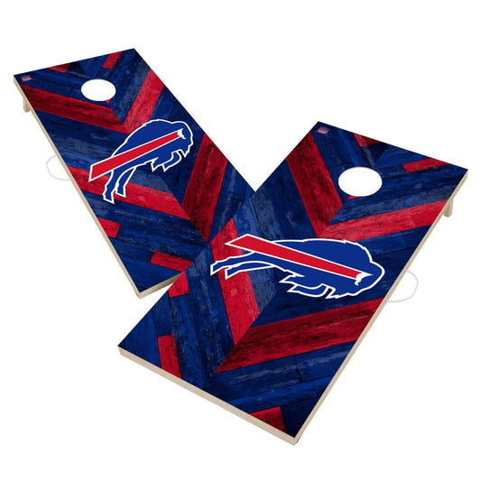 Buffalo Bills NFL Cornhole Board Set - Herringbone Design