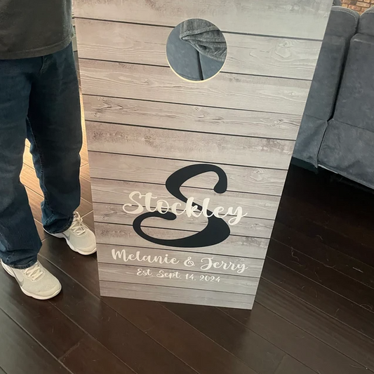 Custom Stockley Monogram Cornhole Board