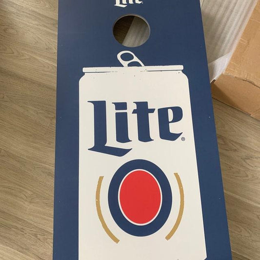  Miller Lite beer can cornhole board