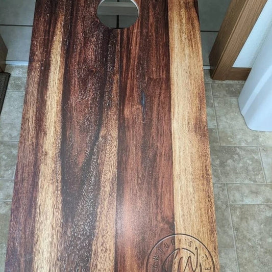 Handcrafted wooden cornhole board
