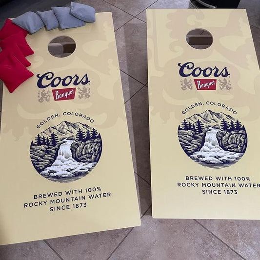 coors banquet beer cornhole boards