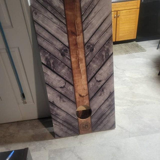 grey Cornhole board