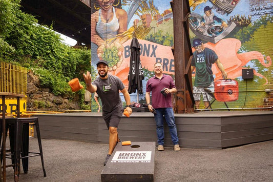 cornhole at a brewery