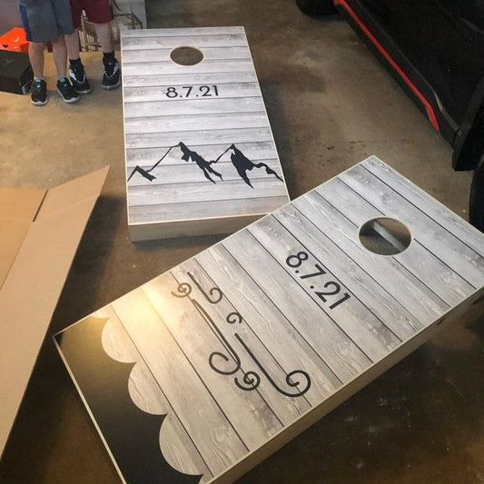 custom homemade cornhole boards