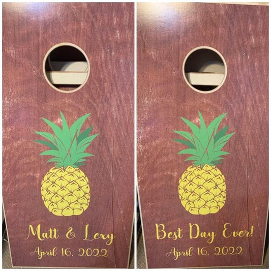 Personalized wedding cornhole boards