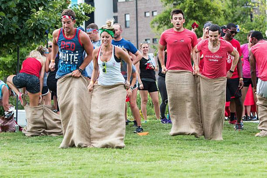 potato sack race backyard game