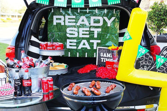 tailgate party table setup