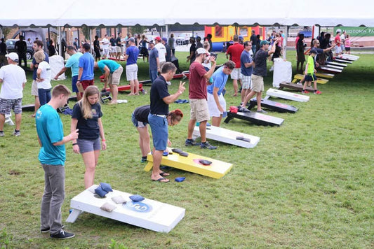 large cornhole gathering