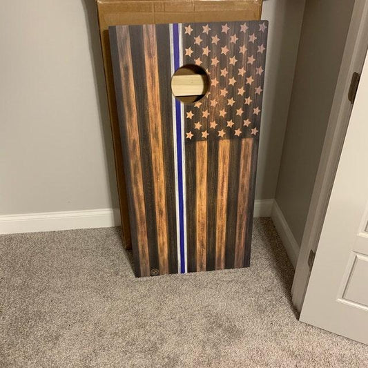 Thin Blue Line American flag design