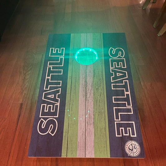 Custom Seattle Seahawks cornhole game