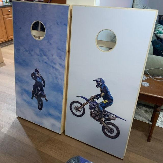 Motocross cornhole set