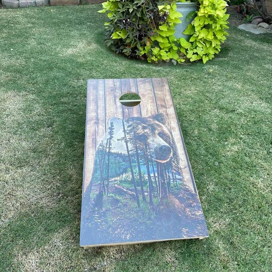 Bear cornhole board
