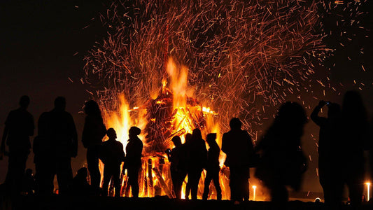 huddling around the bonfire