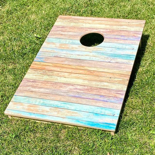 photo of a popular set of cornhole boards