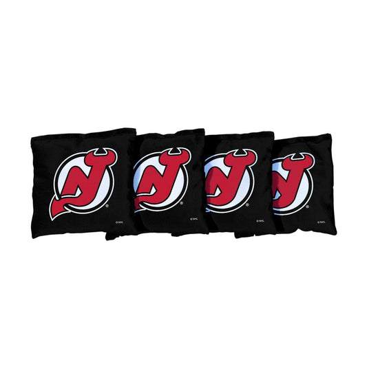 New Jersey Devils Black Cornhole Bags