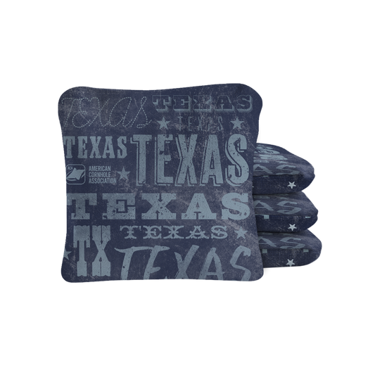 Texas Distressed Synergy Pro Cornhole Bags Navy