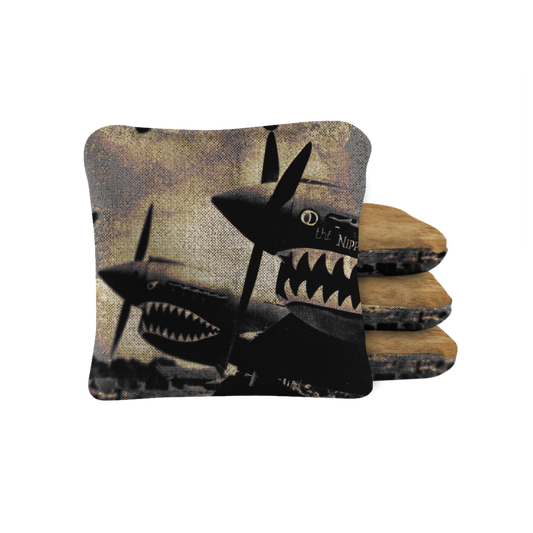 Vintage Bomber Synergy Pro Cornhole Bags Tan