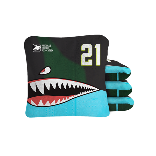 Bomber 21 Synergy Pro Cornhole Bags Teal/Blue