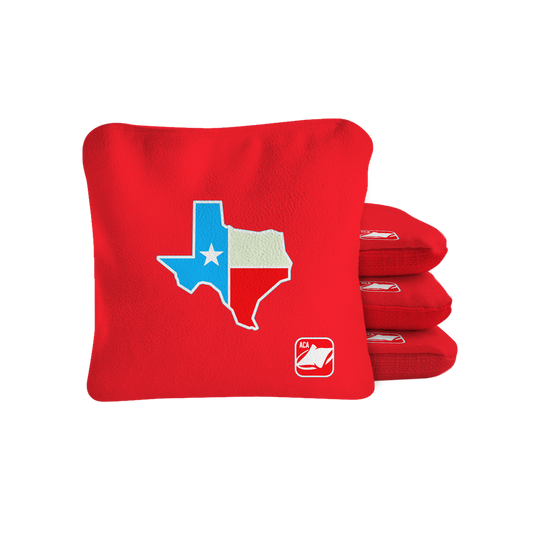 Retro Texas Synergy Pro Cornhole Bags Red