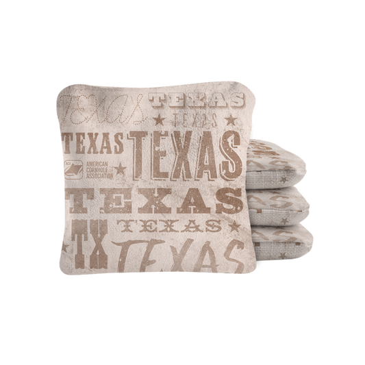 Texas Distressed Synergy Pro Cornhole Bags Tan