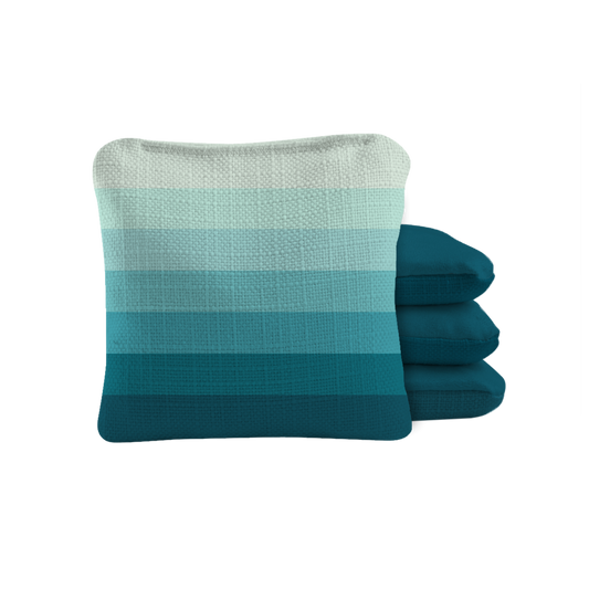 Ombre Stripes Synergy Pro Cornhole Bags Blue