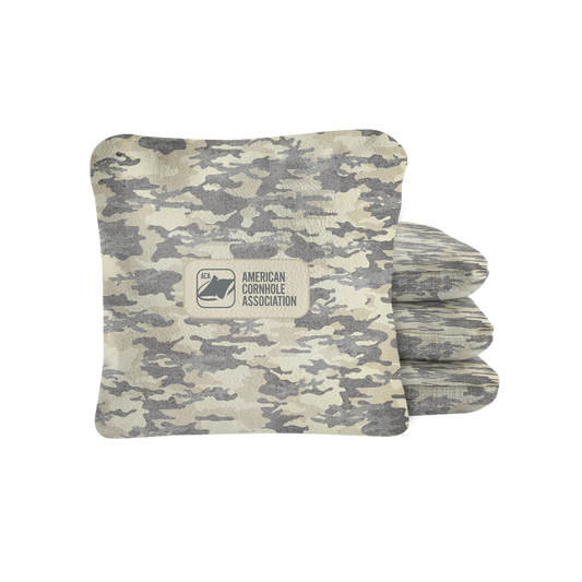 Faded Camouflage Synergy Pro Cornhole Bags Grey
