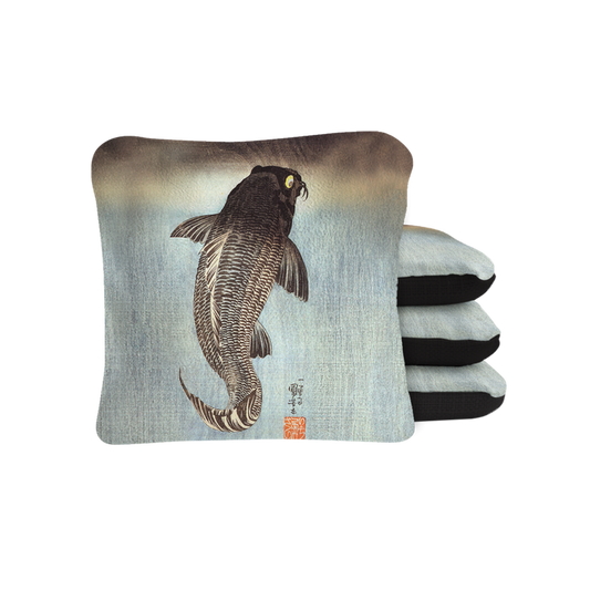 Black Carp by Utagawa Kuniyoshi Synergy Pro Cornhole Bags