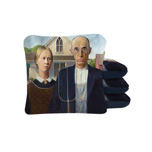 Grant Wood's American Gothic Synergy Pro Cornhole Bags