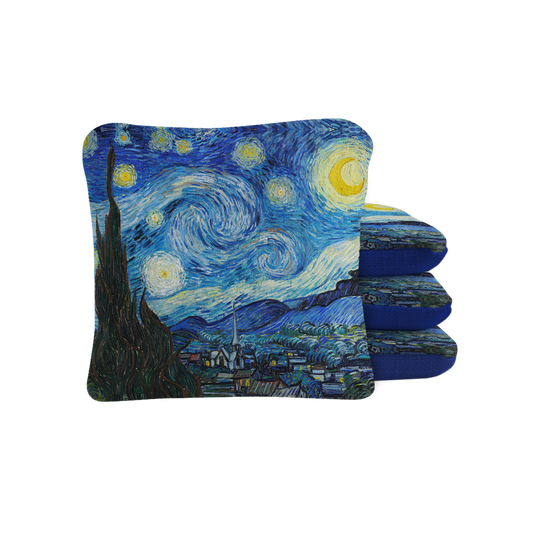 Van Gogh Starry Night Synergy Pro Cornhole Bags Blue