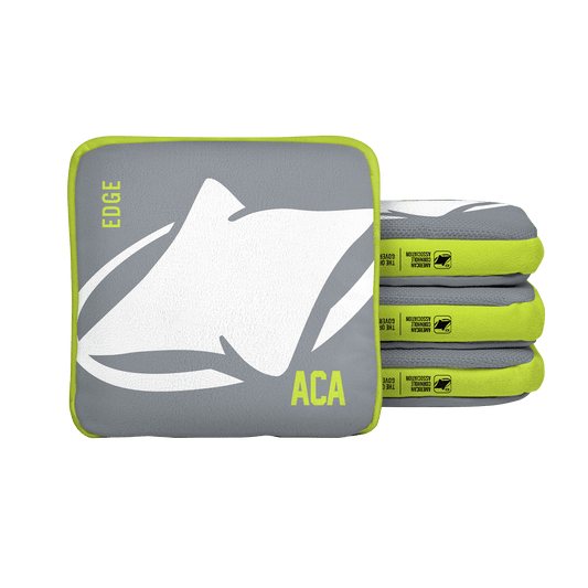 White ACA Logo Synergy Edge Cornhole Bags - Gray
