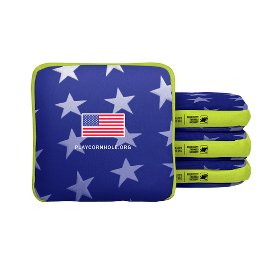 Stars and Stripes Synergy Edge Cornhole Bags - Blue