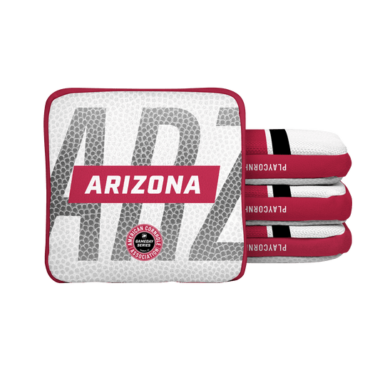 Arizona Football Gameday Stripes Synergy Edge Cornhole Bags - White