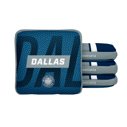 Dallas Football Gameday Stripes Synergy Edge Cornhole Bags - Navy