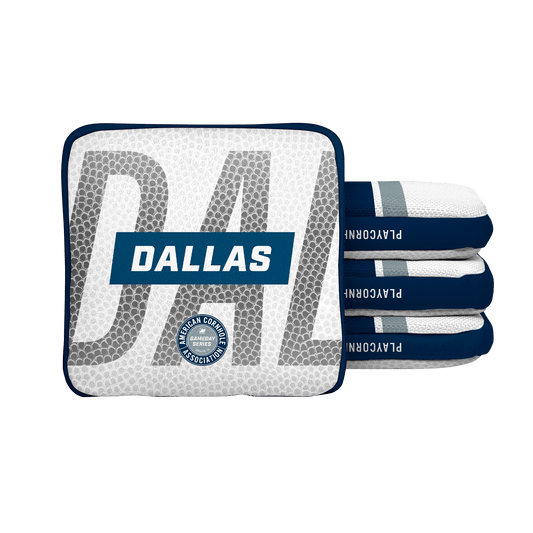 Dallas Football Gameday Stripes Synergy Edge Cornhole Bags - White