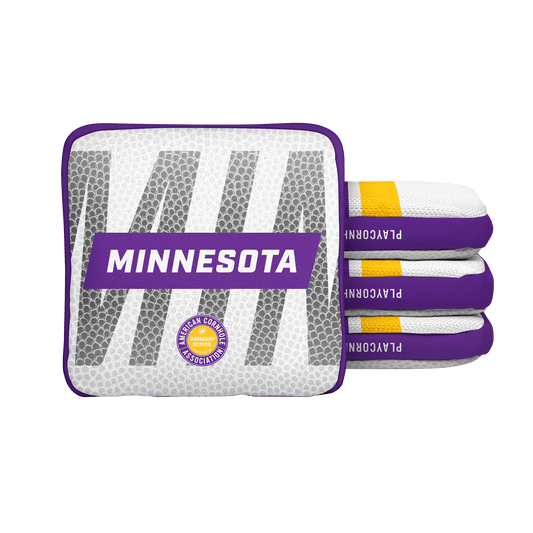 Minnesota Football Gameday Stripes Synergy Edge Cornhole Bags - White