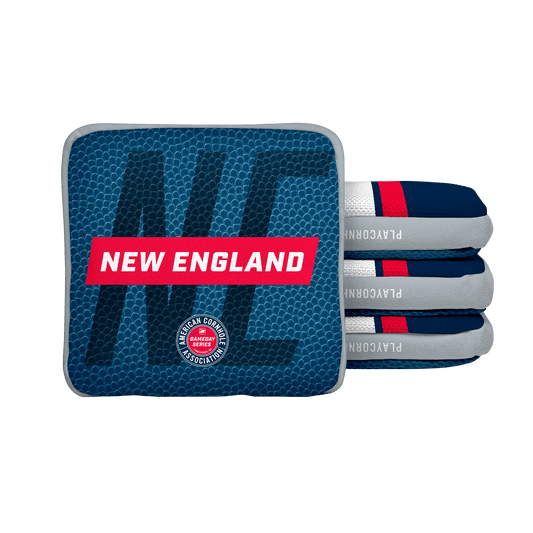 New England Football Gameday Stripes Synergy Edge Cornhole Bags - Navy