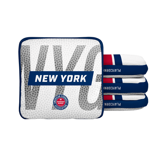 New York NYG Football Gameday Stripes Synergy Edge Cornhole Bags - White