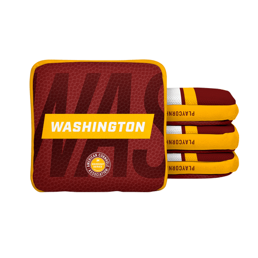 Washington Football Gameday Stripes Synergy Edge Cornhole Bags - Red