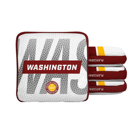 Washington Football Gameday Stripes Synergy Edge Cornhole Bags - White