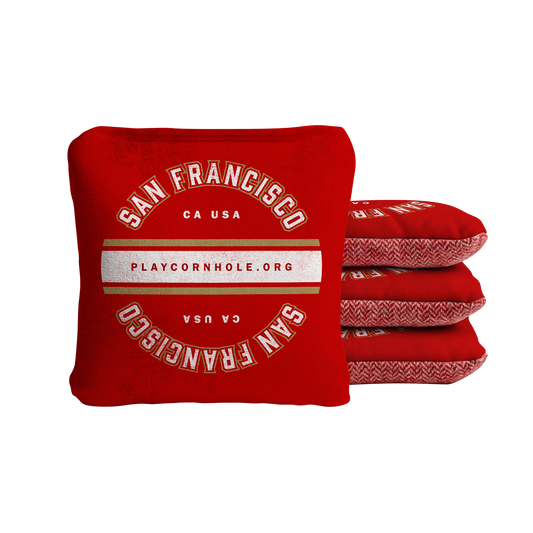 San Francisco Football Gameday Vintage Synergy Soft Cornhole Bags - Red
