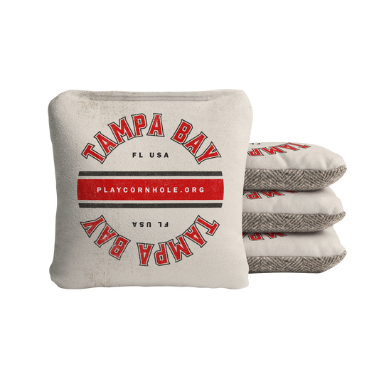 Tampa Bay Football Gameday Vintage Synergy Soft Cornhole Bags - Cream